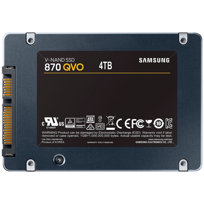 Накопитель SSD Samsung 2.5" 870 QVO 4000 Гб SATA III QLC MZ-77Q4T0BW - фото 51680545