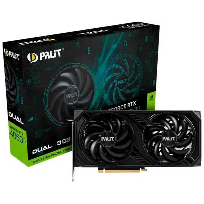 Видеокарта Palit GeForce RTX 4060 Ti DUAL 8GB (NE6406T019P1-1060D) - фото 51680660