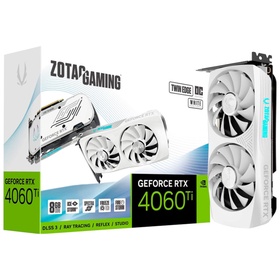 Видеокарта ZOTAC GeForce RTX 4060 Ti Twin Edge OC White Edition 8GB (ZT-D40610Q-10M)