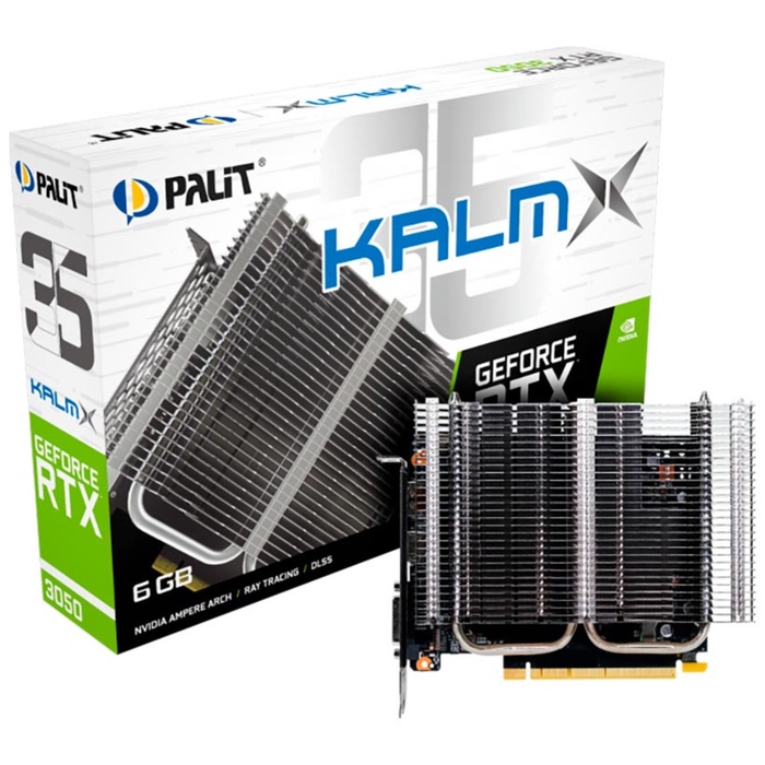 Видеокарта PALIT GeForce RTX 3050 KalmX 6GB (NE63050018JE-1070H) - Фото 1