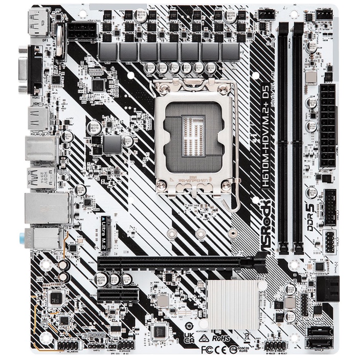 Материнская плата ASRock H610M-HDV/M.2+ D5 (LGA1700, mATX) - фото 51680809