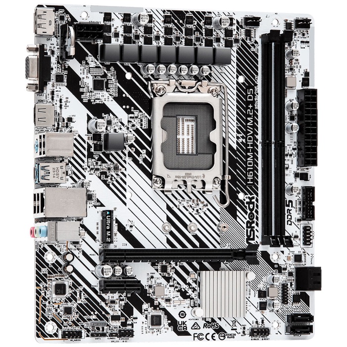 Материнская плата ASRock H610M-HDV/M.2+ D5 (LGA1700, mATX) - фото 51680811