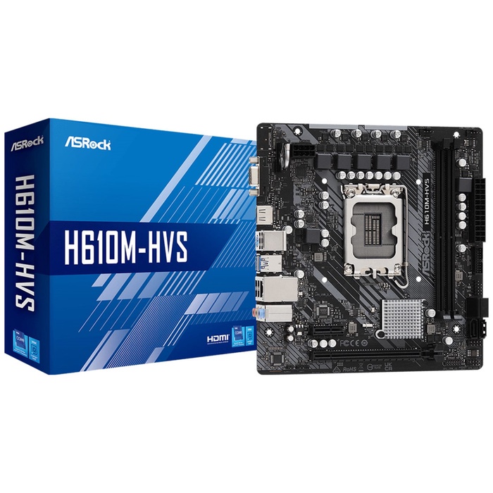 Материнская плата ASRock H610M-HVS (LGA1700, mATX) - фото 51680848