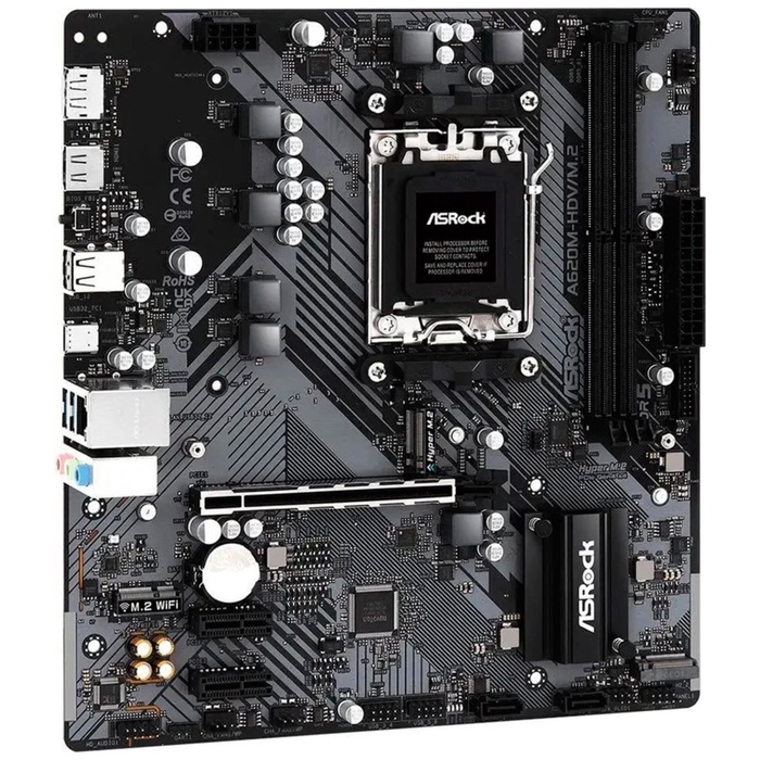 Материнская плата ASRock A620M-HDV/M.2 (AM5, mATX) - фото 51680851