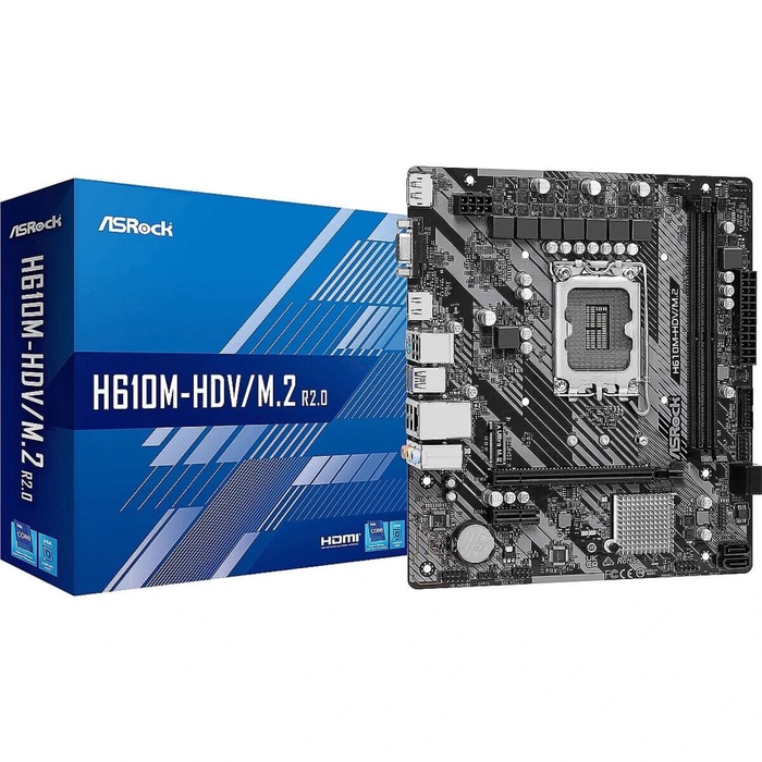 Материнская плата ASRock H610M-HVS/M.2 R2.0 (LGA1700, mATX) - фото 51680886