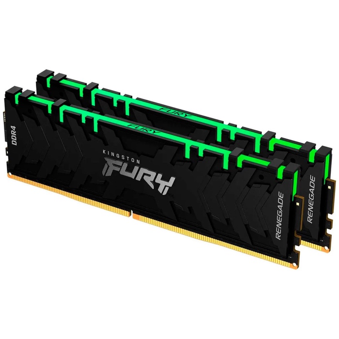 Оперативная память Kingston DDR4 16GB (2x8GB) 4000Mhz FURY Renegade Black RGB (KF440C19RBAK   108149 - фото 51683490