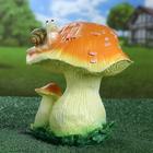 Садовая фигура "Гриб с улиткой" средний 22х20х25см - Фото 1