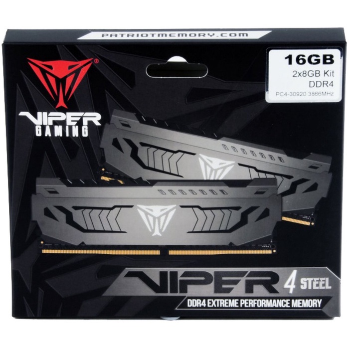 Оперативная память Patriot DDR4 16GB (2x8GB) 3600MHz Viper Steel (PVS416G360C7K) - фото 51683609