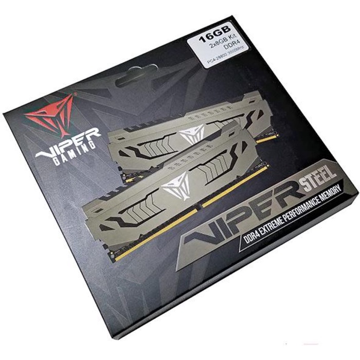 Оперативная память Patriot DDR4 16GB (2x8GB) 3600MHz Viper Steel (PVS416G360C7K) - фото 51683610