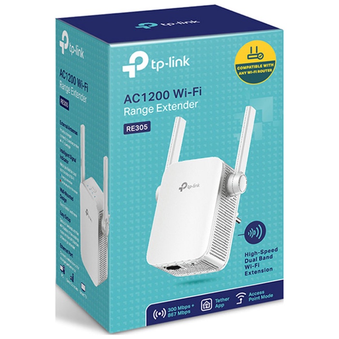 Усилитель Wi-Fi сигнала TP-LINK RE305, AC1200 белый - фото 51684221