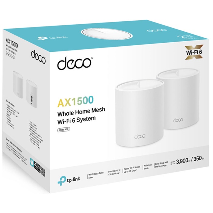 Mesh-система AX1500 TP-LINK (DECO X10(2-PACK)) - фото 51684223