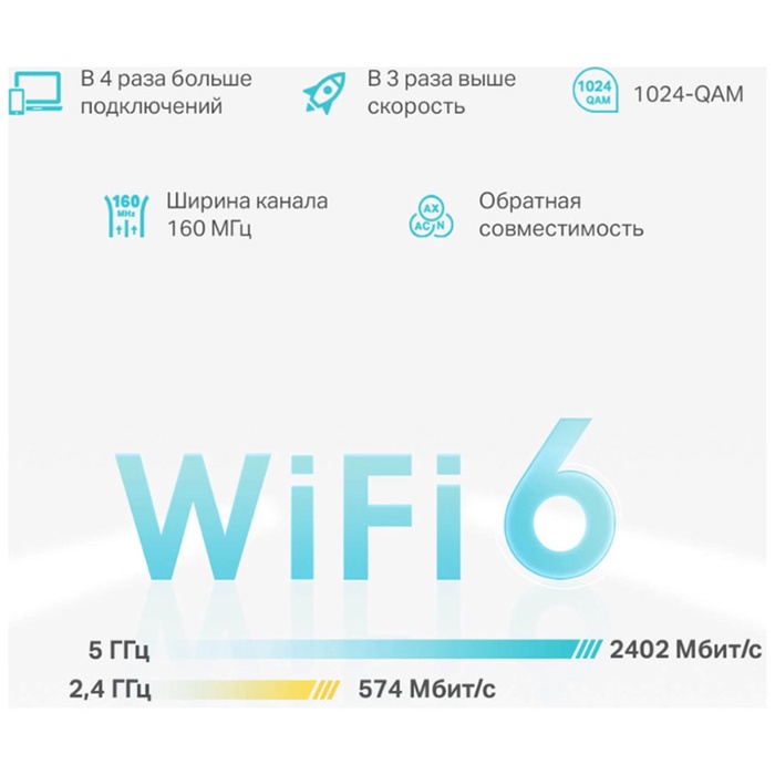 Mesh-модуль TP-LINK AX3000 (DECO X50(1-PACK)) - фото 51684242