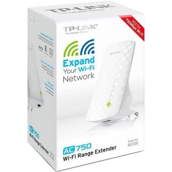 Повторитель беспроводного сигнала TP-LINK (RE200) AC750 белый - фото 51684308