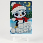 Алмазная мозаика на новый год с частичным заполнением для детей «Пингвин», 10×15 см, набор для творчества - Фото 3