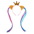 Карнавальный ободок «Корона» с ушками и прядями - Фото 1