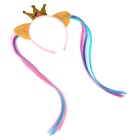 Карнавальный ободок «Корона» с ушками и прядями - Фото 2