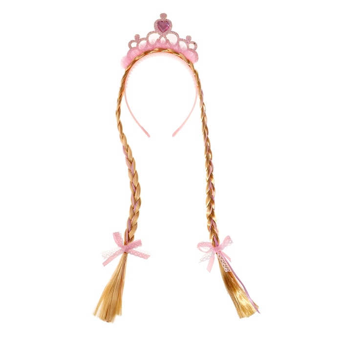 Карнавальный ободок «Принцесса» с косичками - Фото 1
