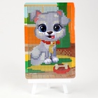 Алмазная мозаика с частичным заполнением на подставке для детей «Щенок», 10×15 см, набор для творчества - Фото 3