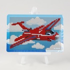 Алмазная мозаика с частичным заполнением на подставке для детей «Самолет», 10×15 см, набор для творчества - Фото 3