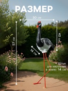 Садовая фигура из полистоуна «Журавль», 57×30×14 см - Фото 2