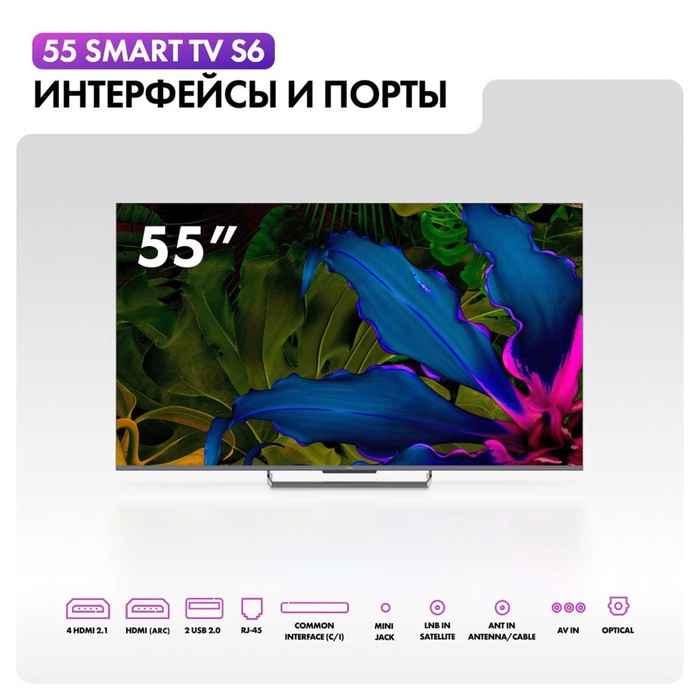 QLED телевизор Haier 55 Smart TV S6 - фото 51681447