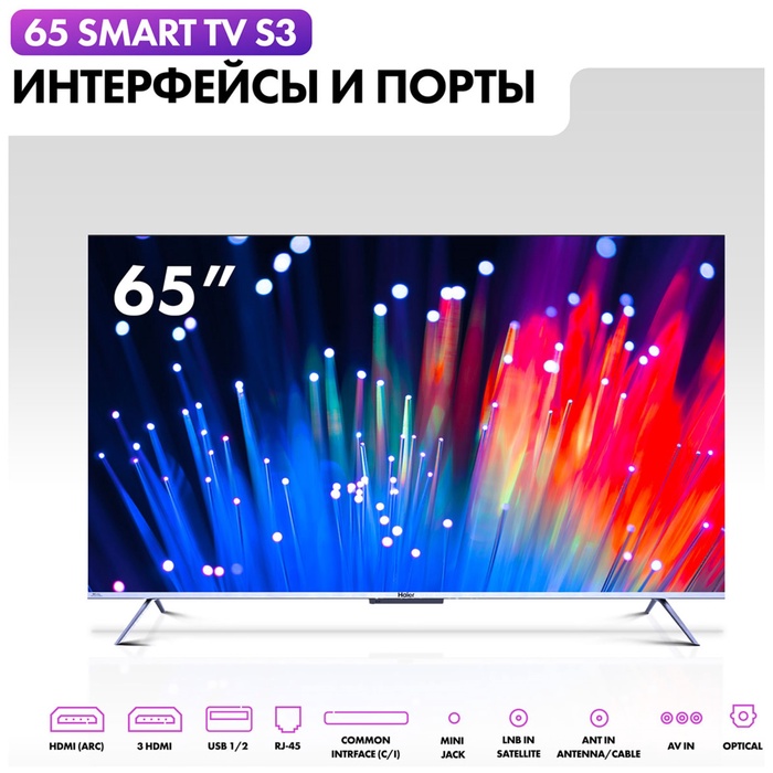 LED телевизор Haier 65 Smart TV S3 - фото 51681585