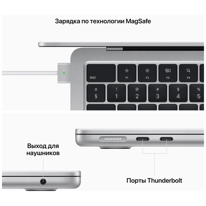 Ноутбук Apple MacBook Air 13.6" A2681 Mid 2022  (MLY03LL/A) Silver - фото 51681620