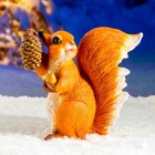 Садовая фигура из полистоуна «Белка с шишкой», 28×12×27 см - Фото 11