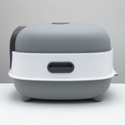 Туалет закрытый с УФ-лампой для уничтожения запаха 39×56×40 см, серый - Фото 3