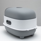 Туалет закрытый с УФ-лампой для уничтожения запаха 39×56×40 см, серый - Фото 4