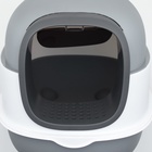 Туалет закрытый с УФ-лампой для уничтожения запаха 39×56×40 см, серый - Фото 5