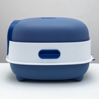 Туалет закрытый с УФ-лампой для уничтожения запаха 39×56×40 см, синий - Фото 6