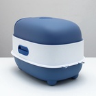 Туалет закрытый с УФ-лампой для уничтожения запаха 39×56×40 см, синий - Фото 7