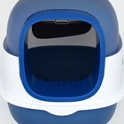 Туалет закрытый с УФ-лампой для уничтожения запаха 39×56×40 см, синий - Фото 8