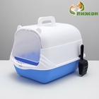 Туалет-домик 35×50×35 см, голубой - Фото 5