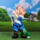 Садовая фигура из полистоуна «Гном с лягушкой», 45×20×25 см - Фото 10