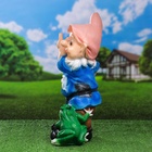 Садовая фигура из полистоуна «Гном с лягушкой», 45×20×25 см - Фото 11