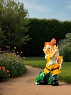 Садовая фигура из полистоуна «Гном с лягушкой», 45×20×25 см - Фото 3