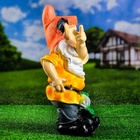 Садовая фигура из полистоуна «Гном с лягушкой», 45×20×25 см - Фото 5