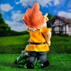 Садовая фигура из полистоуна «Гном с лягушкой», 45×20×25 см - Фото 6