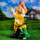 Садовая фигура из полистоуна «Гном с лягушкой», 45×20×25 см - Фото 7