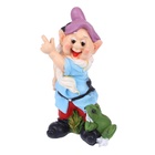 Садовая фигура из полистоуна «Гном с лягушкой», 45×20×25 см - Фото 9