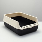 Туалет с высоким бортом с совком и фильтром, 50×36×21 см, чёрный - Фото 5