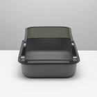 Туалет с прозрачными бортами с совком и фильтром, 40×28×16 см, серый - Фото 6