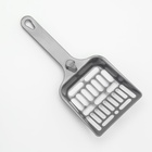 Туалет с прозрачными бортами с совком и фильтром, 40×28×16 см, серый - Фото 10