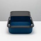 Туалет с прозрачными бортами с совком и фильтром, 40×28×16 см, синий - Фото 6