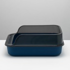 Туалет с прозрачными бортами с совком и фильтром, 40×28×16 см, синий - Фото 7