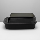 Туалет с прозрачными бортами и совком+фильтр, 50×34×18 см, чёрный - Фото 7