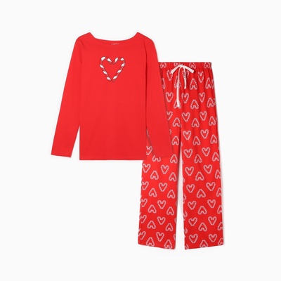 Пижама женская (лонгслив и брюки) KAFTAN «Love» размер 40-42