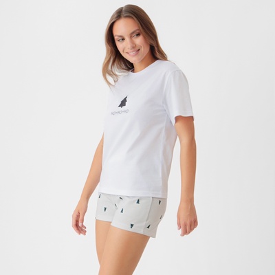 Пижама новогодняя женская (футболка, шорты) KAFTAN «Елки», размер 44-46